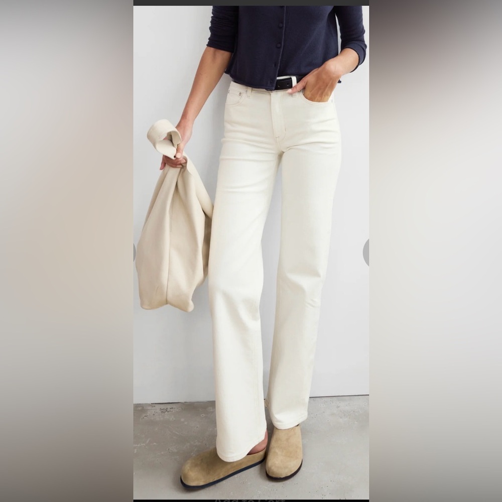 AYR 26R SECRET SAUCE Wide-Leg Jeans in Creme Soda